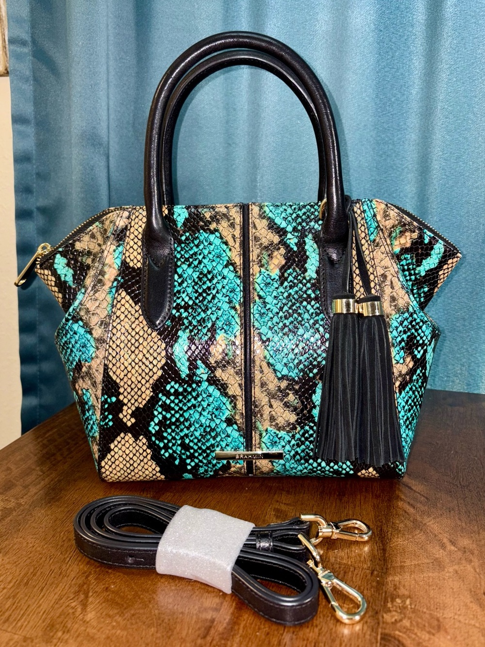 Brahmin GUC Mini Camila - Bird of Paradise Frontera - Suede Tassels - Wing Sides